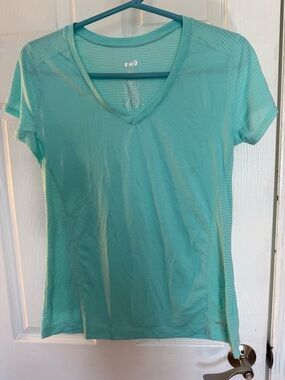 Avia Women's Aqua V-Neck Short Sleeve Tee